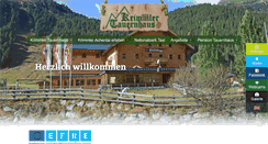 Desktop Screenshot of krimmler-tauernhaus.at
